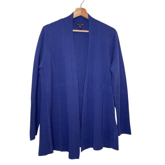 Eileen Fisher Open Front Silk Organic Cotton Blend Cardigan Sweater Womens L - Picture 1 of 11